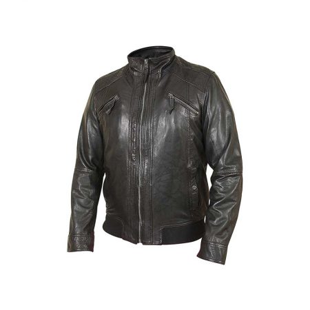 Frodo Black leather Men Jacket