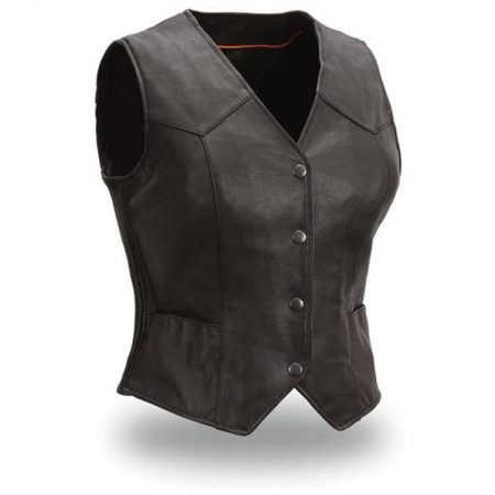 Biker Leather Vest For Women